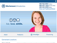 Tablet Screenshot of mortenson-ortho.com